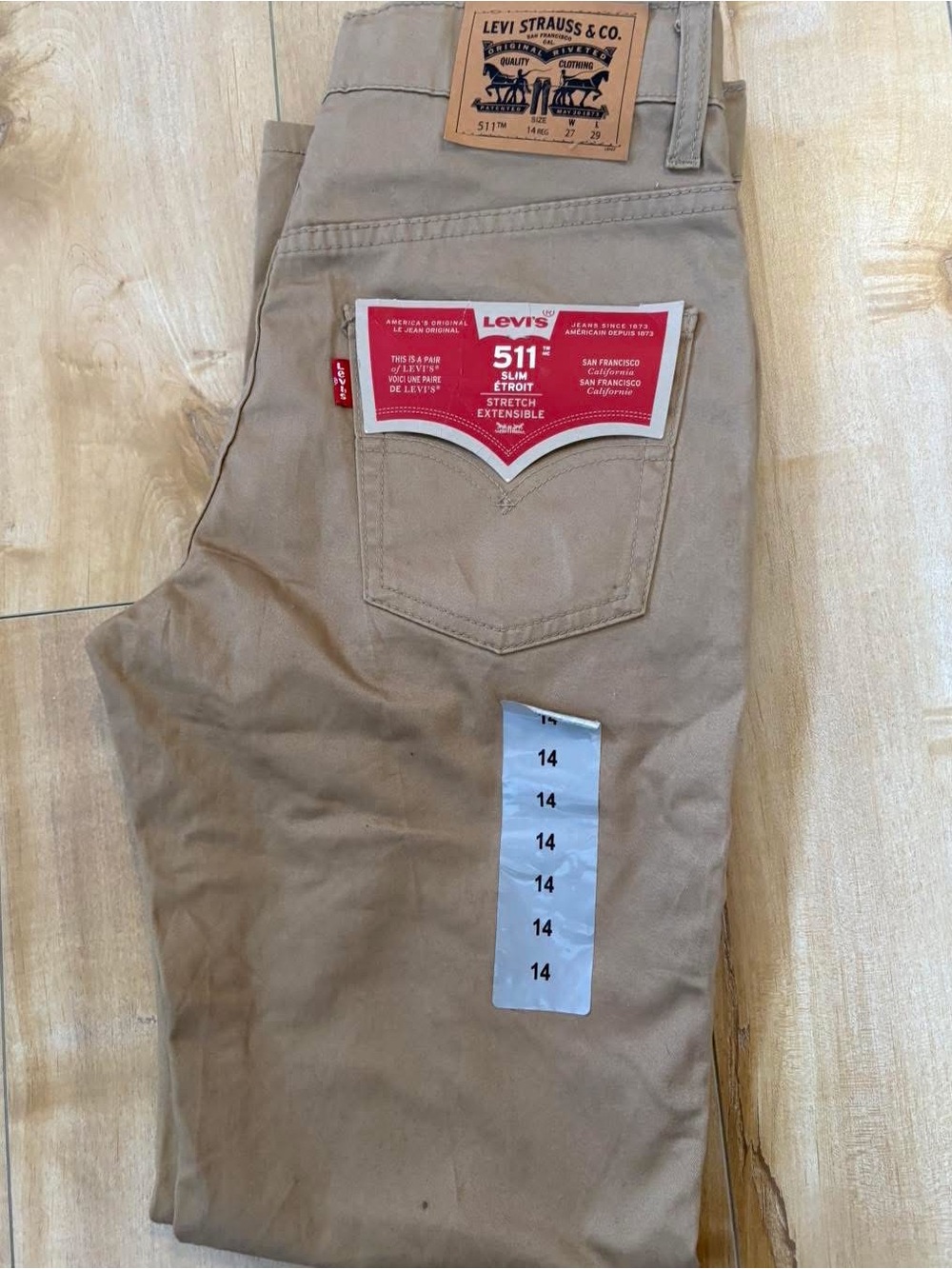 Levi's 511 Slim Straight Jeans in Tan